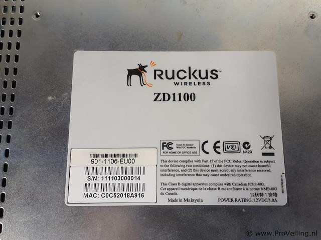 Ruckus wireless zonedirector 1100 - 10/100/1000 ethernet - afbeelding 3 van  3