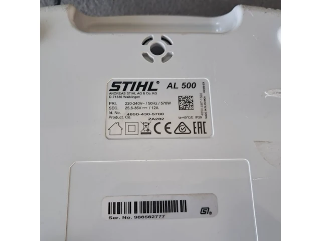 Ruggedragen accu en accu-lader, stihl, ar3000l & al500 - afbeelding 10 van  11