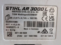 Ruggedragen accu en bladblazer, stihl, ar3000l & bga200 - afbeelding 10 van  22