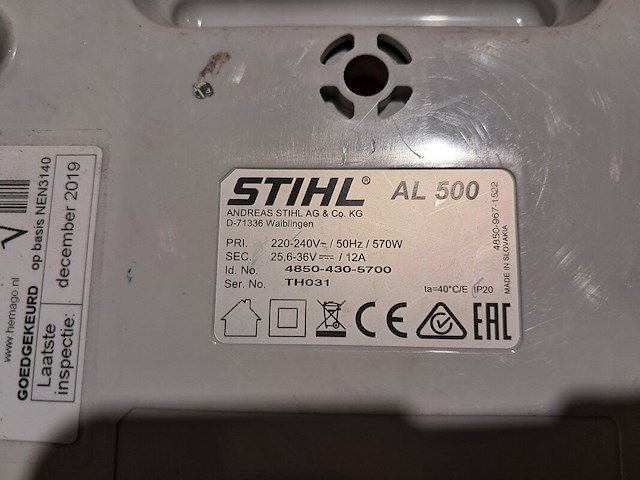 Ruggedragen accu, stihl, ar 3000 l, incl. snellader en harnas - afbeelding 6 van  18