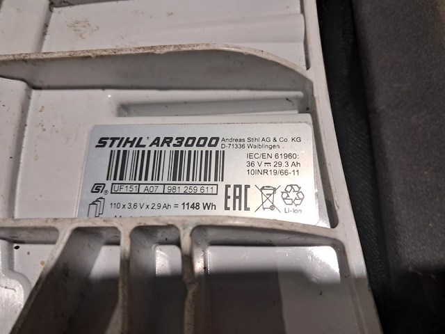 Ruggedragen accu, stihl, ar 3000 lithium-ion - afbeelding 7 van  8