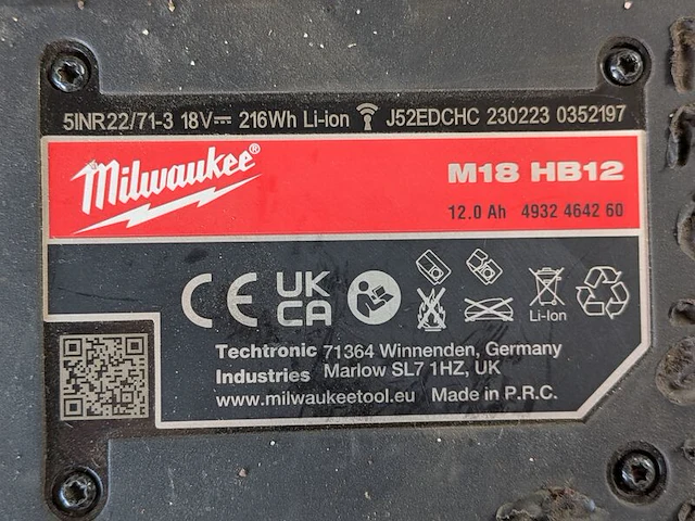 Ruggedragen accu stofzuiger, milwaukee, m18fbpv - afbeelding 7 van  16