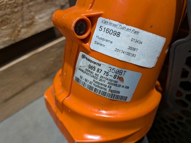 Ruggedragen benzine bladblazer, husqvarna, 350bt, 2017 - afbeelding 6 van  6