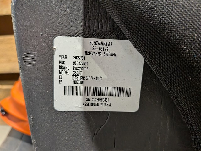 Ruggedragen benzine bladblazer, husqvarna, 350bt, 2022 - afbeelding 6 van  6