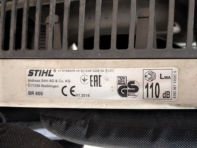 Ruggedragen motorbladblazer, stihl, br 600, 2018 - afbeelding 6 van  6