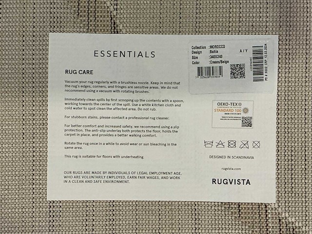 Rugvista essentials bahia 340x240cm vloerkleed - afbeelding 5 van  5
