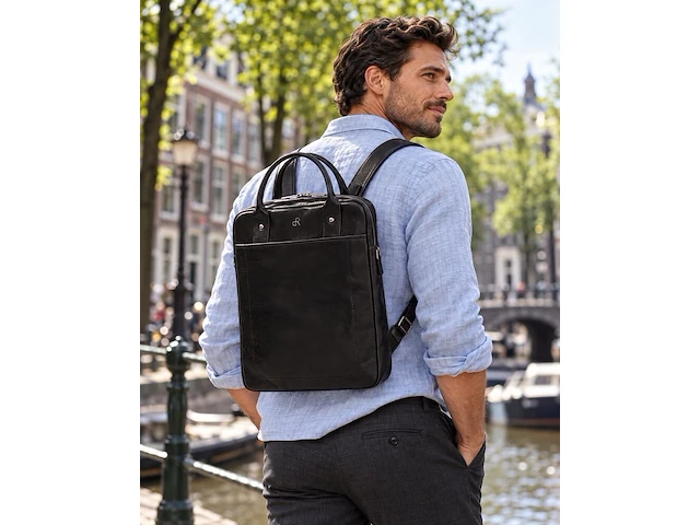 Rugzak dr amsterdam, black - afbeelding 5 van  6