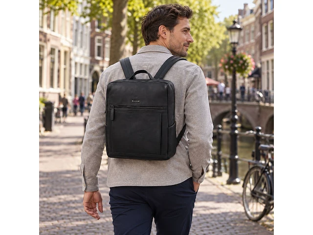 Rugzak dr amsterdam, black - afbeelding 5 van  6