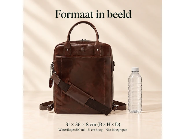 Rugzak dr amsterdam, brown - afbeelding 6 van  6