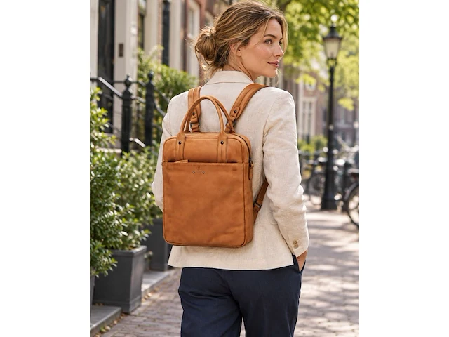 Rugzak dr amsterdam, camel - afbeelding 5 van  6