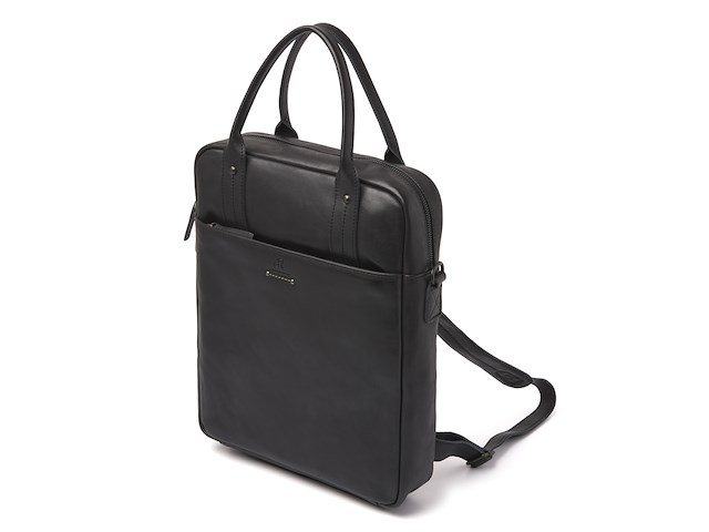 Rugzak/werktas voor werk, school en laptop met ritsvakken en schouderband, dr amsterdam, black, 2025 - afbeelding 3 van  5