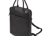 Rugzak/werktas voor werk, school en laptop met ritsvakken en schouderband, dr amsterdam, black, 2025 - afbeelding 3 van  5