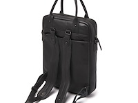 Rugzak/werktas voor werk, school en laptop met ritsvakken en schouderband, dr amsterdam, black, 2025 - afbeelding 2 van  5
