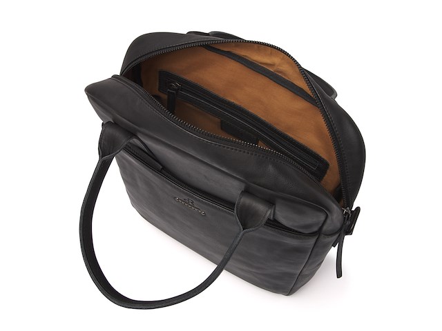 Rugzak/werktas voor werk, school en laptop met ritsvakken en schouderband, dr amsterdam, black, 2025 - afbeelding 4 van  5