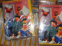 Ruim 300x feest hoera wenskaart sesamstraat met envelop - afbeelding 2 van  3