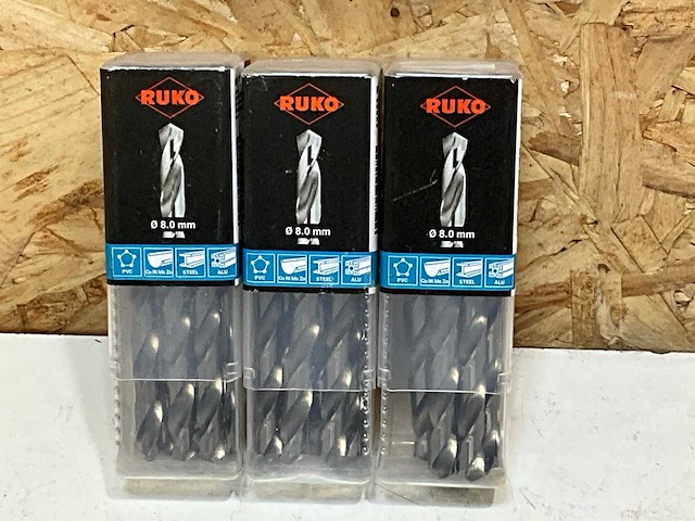 Ruko hss boren 8.0mm (30x) - afbeelding 1 van  3