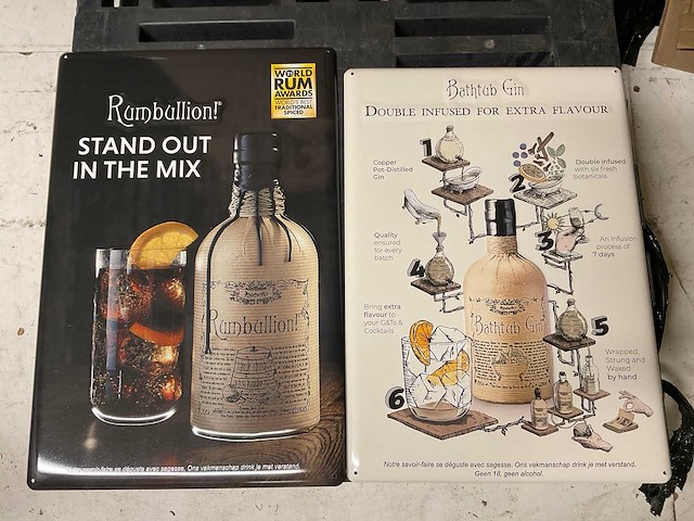 Rum/gin reclameplaat (49x) - afbeelding 2 van  3