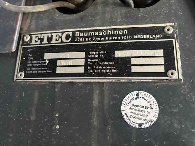 Rupsdumper/minidumper met hydraulische kipper, etec, 13, 1999 - afbeelding 7 van  7
