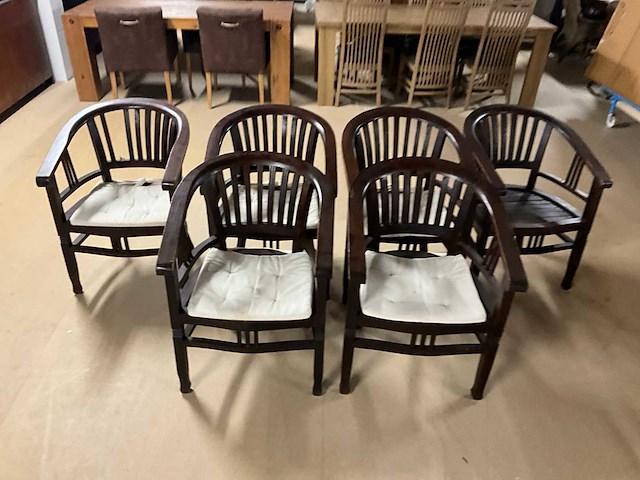 Rury houten eetkamerstoel (6x) - afbeelding 6 van  9