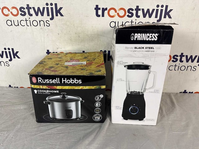 Russell hobbs 19750-56 cook@home - rijstkoker + princess 212092 black steel blender 1001 - afbeelding 1 van  2