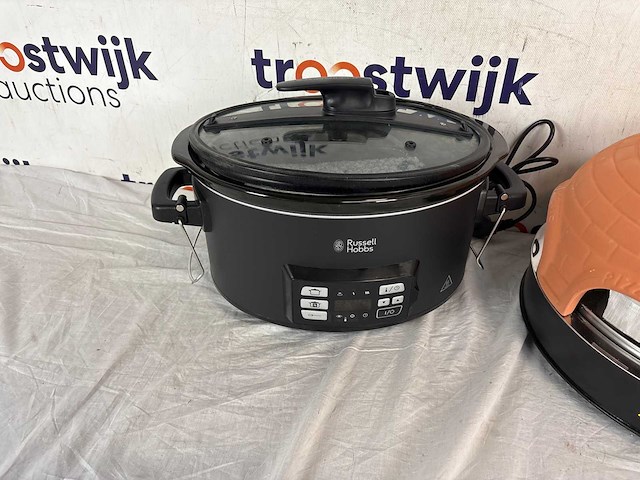 Russell hobbs 25630-56 sous vide 6.5 liter - slowcooker | emerio pizzarette origineel - 6 persoons pizza oven - afbeelding 2 van  2