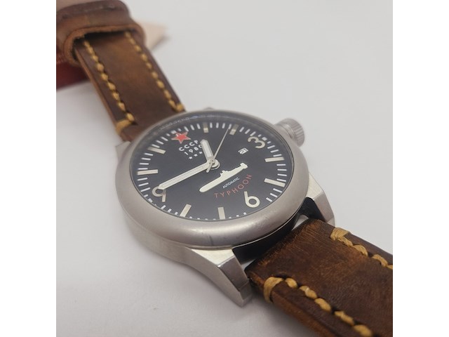Russisch cccp typhoon automatisch herenhorloge - afbeelding 4 van  8