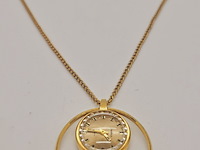 Russisch goldplated mechanisch pendant horloge - afbeelding 4 van  7