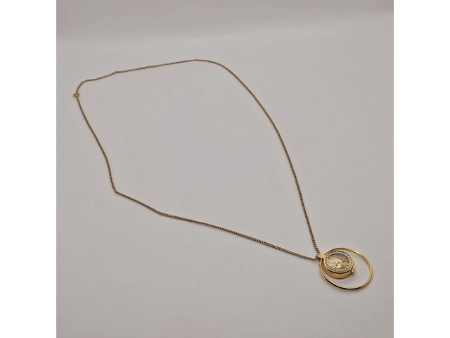 Russisch goldplated mechanisch pendant horloge - afbeelding 5 van  7