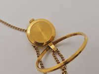 Russisch goldplated mechanisch pendant horloge - afbeelding 7 van  7
