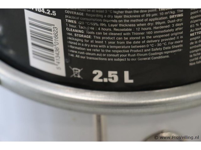 Rust-oleum graffitishield anti-graffiti coating polycoat 57104.2.5 - 2 stuks - afbeelding 3 van  4