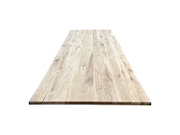 Rustiek eiken tafelblad met boomstamkant 220 cm. - afbeelding 2 van  3