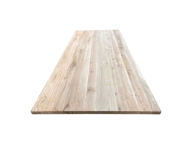 Rustiek eiken tafelblad met rechte kant 300 cm. - afbeelding 2 van  2