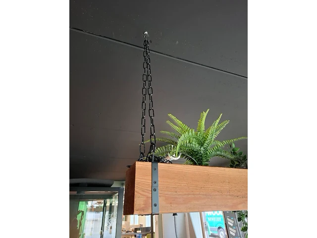 Rustieke plafondlamp met 6 lampen - afbeelding 3 van  4