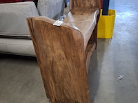 Rustieke wandtafel van massief hout - afbeelding 2 van  5