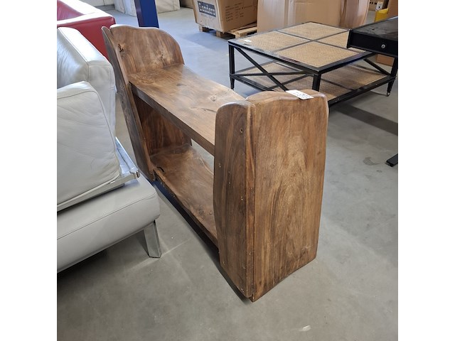 Rustieke wandtafel van massief hout - afbeelding 3 van  5
