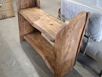 Rustieke wandtafel van massief hout - afbeelding 4 van  5