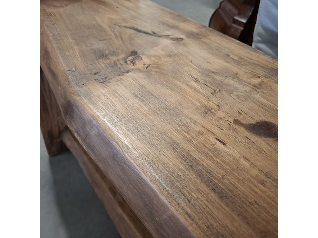 Rustieke wandtafel van massief hout - afbeelding 5 van  5