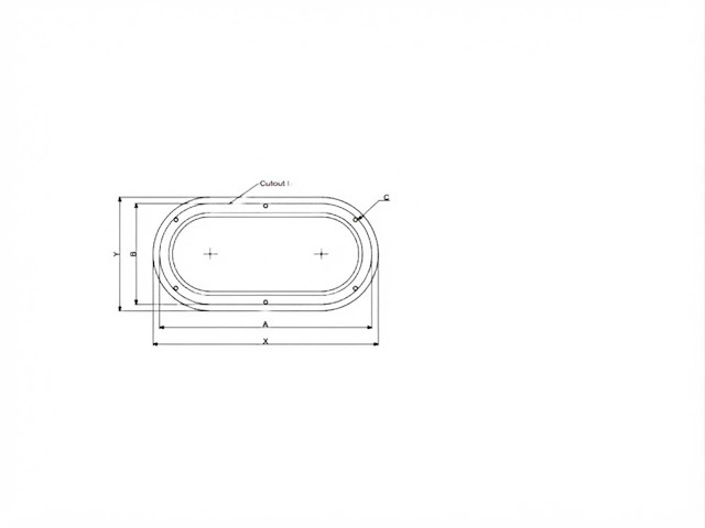 Rutgerson oval portlight stainless steel 403 x 204 mm - a1155-200rf-w - afbeelding 1 van  6