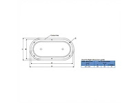 Rutgerson oval portlight stainless steel 403 x 204 mm - a1155-200rf-w - afbeelding 1 van  1