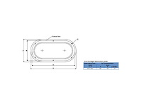 Rutgerson oval portlight stainless steel 403 x 204 mm - a1155-200rf-w - afbeelding 2 van  6
