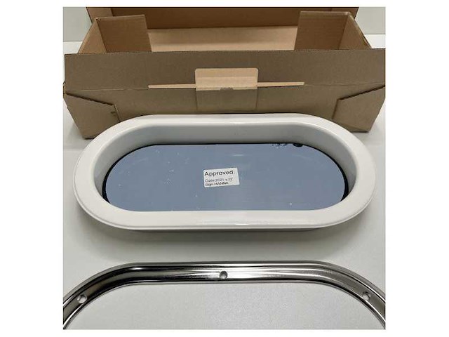 Rutgerson oval portlight stainless steel 403 x 204 mm - a1155-200rf-w - afbeelding 3 van  6