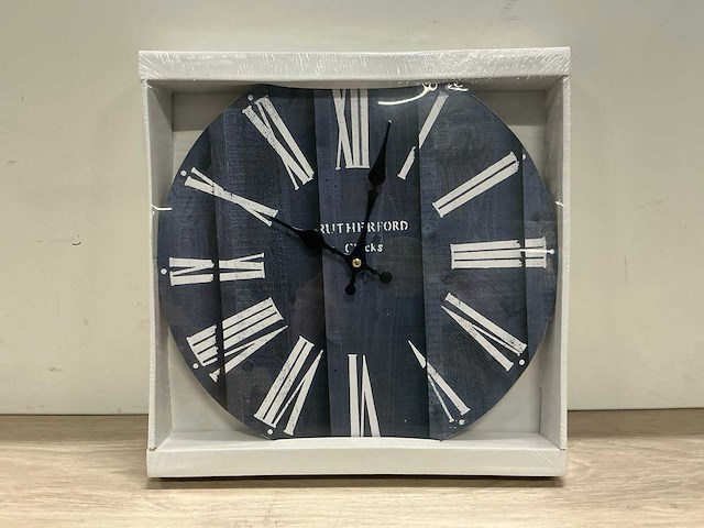 Rutheford wandklok blauw (12x) - afbeelding 1 van  6