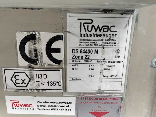 Ruwac ds64400m afzuiginstallatie - afbeelding 3 van  12
