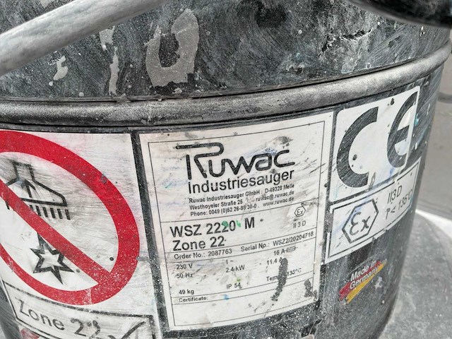 Ruwac wsz 2220 m industriële stofzuiger - afbeelding 4 van  4