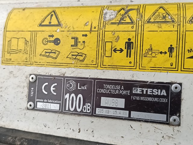 Ruwterrein maaier, etesia, twenty one hp, 2011 - afbeelding 9 van  11