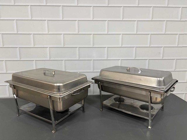 Rvs - chafing dish (2x) - afbeelding 2 van  4