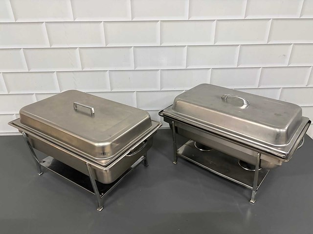 Rvs - chafing dish (2x) - afbeelding 3 van  4