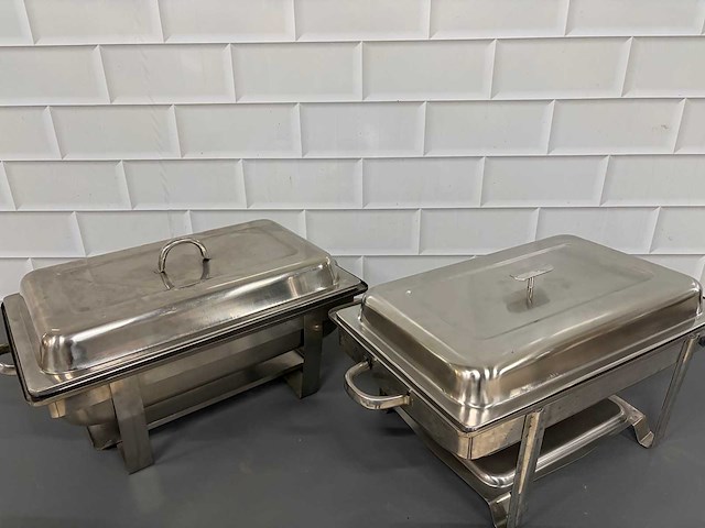 Rvs - chafing dish (2x) - afbeelding 2 van  4
