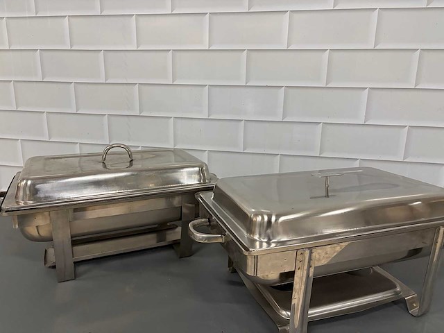 Rvs - chafing dish (2x) - afbeelding 3 van  4