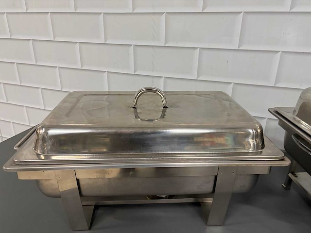 Rvs - chafing dish (2x) - afbeelding 2 van  4